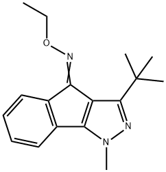 3-(TERT-BUTYL)-1-METHYLINDENO[2,3-D]PYRAZOL-4-O-ETHYLOXIME Struktur