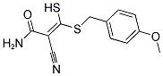 2-CYANO-3-MERCAPTO-3-[(4-METHOXYBENZYL)THIO]ACRYLAMIDE Struktur