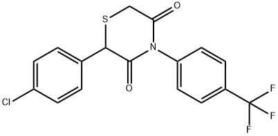 2-(4-CHLOROPHENYL)-4-[4-(TRIFLUOROMETHYL)PHENYL]-3,5-THIOMORPHOLINEDIONE Struktur