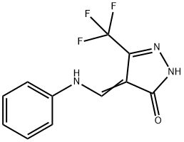 4-(ANILINOMETHYLENE)-5-(TRIFLUOROMETHYL)-2,4-DIHYDRO-3H-PYRAZOL-3-ONE Struktur