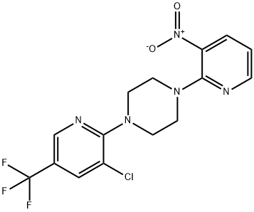 1-[3-CHLORO-5-(TRIFLUOROMETHYL)-2-PYRIDINYL]-4-(3-NITRO-2-PYRIDINYL)PIPERAZINE Struktur