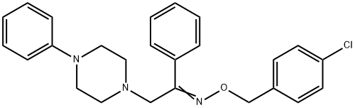 1-PHENYL-2-(4-PHENYLPIPERAZINO)-1-ETHANONE O-(4-CHLOROBENZYL)OXIME Struktur