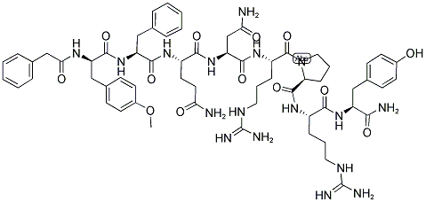 PHENYLAC-D-TYR(ME)-PHE-GLN-ASN-ARG-PRO-ARG-TYR-NH2 Struktur