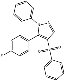 5-(4-FLUOROPHENYL)-1-PHENYL-1H-PYRAZOL-4-YL PHENYL SULFONE Struktur