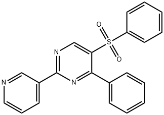 4-PHENYL-5-(PHENYLSULFONYL)-2-(3-PYRIDINYL)PYRIMIDINE Struktur