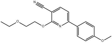 2-(2-ETHOXYETHOXY)-6-(4-METHOXYPHENYL)NICOTINONITRILE Struktur