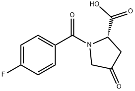 1-(4-FLUOROBENZOYL)-4-OXO-2-PYRROLIDINECARBOXYLIC ACID Struktur