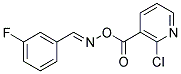 2-CHLORO-3-[(([(3-FLUOROPHENYL)METHYLENE]AMINO)OXY)CARBONYL]PYRIDINE Struktur