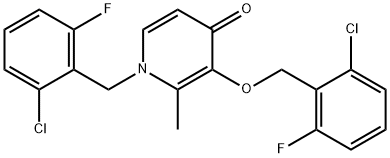 1-(2-CHLORO-6-FLUOROBENZYL)-3-[(2-CHLORO-6-FLUOROBENZYL)OXY]-2-METHYL-4(1H)-PYRIDINONE Struktur