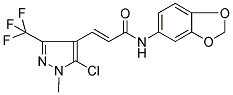 N1-(1,3-BENZODIOXOL-5-YL)-3-[5-CHLORO-1-METHYL-3-(TRIFLUOROMETHYL)-1H-PYRAZOL-4-YL]ACRYLAMIDE Struktur