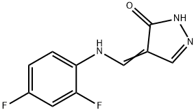 4-[(2,4-DIFLUOROANILINO)METHYLENE]-2,4-DIHYDRO-3H-PYRAZOL-3-ONE Struktur