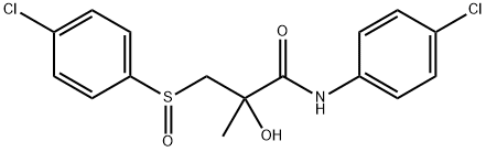 N-(4-CHLOROPHENYL)-3-[(4-CHLOROPHENYL)SULFINYL]-2-HYDROXY-2-METHYLPROPANAMIDE Struktur