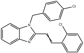 1-(4-CHLOROBENZYL)-2-(2-CHLOROSTYRYL)-1H-1,3-BENZIMIDAZOLE Struktur