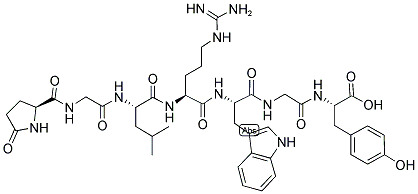 PYR-GLY-LEU-ARG-TRP-GLY-TYR-OH Struktur