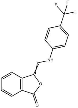 3-([4-(TRIFLUOROMETHYL)ANILINO]METHYLENE)-2-BENZOFURAN-1(3H)-ONE Struktur