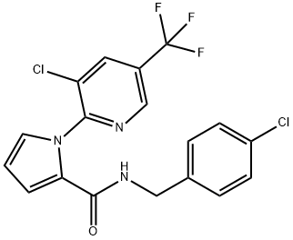 N-(4-CHLOROBENZYL)-1-[3-CHLORO-5-(TRIFLUOROMETHYL)-2-PYRIDINYL]-1H-PYRROLE-2-CARBOXAMIDE Struktur