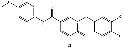 5-CHLORO-1-(3,4-DICHLOROBENZYL)-N-(4-METHOXYPHENYL)-6-OXO-1,6-DIHYDRO-3-PYRIDINECARBOXAMIDE Struktur