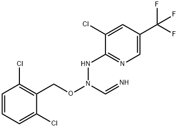 N'-[3-CHLORO-5-(TRIFLUOROMETHYL)-2-PYRIDINYL]-N''-[(2,6-DICHLOROBENZYL)OXY]IMINOFORMIC HYDRAZIDE Struktur