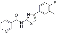 N-(4-(4-FLUORO-3-METHYLPHENYL)(2,5-THIAZOLYL))-3-PYRIDYLFORMAMIDE Struktur