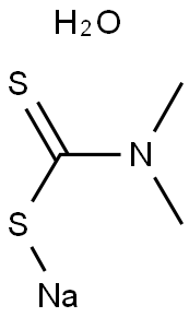 SODIUM DIMETHYLDITHIOCARBAMATE HYDRATE Struktur