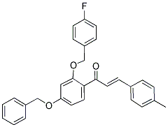 1-(4-(BENZYLOXY)-2-[(4-FLUOROBENZYL)OXY]PHENYL)-3-(4-METHYLPHENYL)PROP-2-EN-1-ONE Struktur