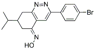 3-(4-BROMOPHENYL)-5-(HYDROXYIMINO)-7-(ISOPROPYL)-6,7,8-TRIHYDROCINNOLINE Struktur