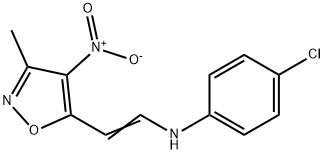 4-CHLORO-N-[2-(3-METHYL-4-NITRO-5-ISOXAZOLYL)VINYL]ANILINE Struktur