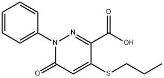 6-OXO-1-PHENYL-4-(PROPYLSULFANYL)-1,6-DIHYDRO-3-PYRIDAZINECARBOXYLIC ACID Struktur