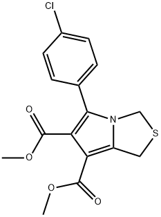 DIMETHYL 5-(4-CHLOROPHENYL)-1H-PYRROLO[1,2-C][1,3]THIAZOLE-6,7-DICARBOXYLATE Struktur