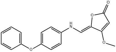 4-METHOXY-5-[(4-PHENOXYANILINO)METHYLENE]-2(5H)-FURANONE Struktur