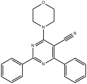 4-MORPHOLINO-2,6-DIPHENYL-5-PYRIMIDINECARBONITRILE Struktur