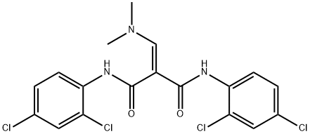 N1,N3-BIS(2,4-DICHLOROPHENYL)-2-[(DIMETHYLAMINO)METHYLENE]MALONAMIDE Struktur