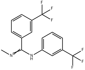 N'-METHYL-3-(TRIFLUOROMETHYL)-N-[3-(TRIFLUOROMETHYL)PHENYL]BENZENECARBOXIMIDAMIDE Struktur