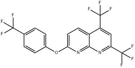 2,4-BIS(TRIFLUOROMETHYL)-7-[4-(TRIFLUOROMETHYL)PHENOXY][1,8]NAPHTHYRIDINE Struktur