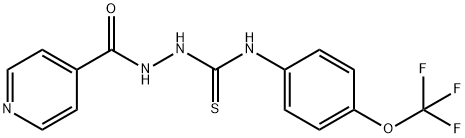 1-(4-PYRIDYLCARBONYL)-4-(4-TRIFLUOROMETHOXYPHENYL)THIOSEMICARBAZIDE Struktur