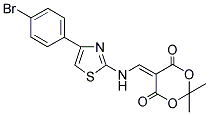 5-(((4-(4-BROMOPHENYL)(2,5-THIAZOLYL))AMINO)METHYLENE)-2,2-DIMETHYL-1,3-DIOXANE-4,6-DIONE Struktur