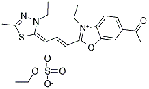 3-ETHYL-2-(3-ETHYL-5-METHYLTHIA-3,4-DIAZOLINYLIDENE)-1-PROPENYL-5-METHOXYBENZOXAZOLIUM ETHYL SULFATE Struktur