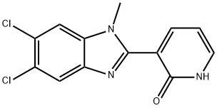 3-(5,6-DICHLORO-1-METHYL-1H-1,3-BENZIMIDAZOL-2-YL)-2(1H)-PYRIDINONE Struktur