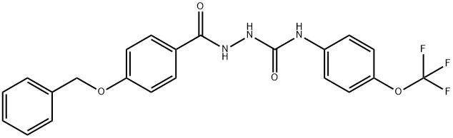 1-((4-(BENZYLOXY)PHENYL)CARBONYL)-4-(4-(TRIFLUOROMETHOXY)PHENYL)SEMICARBAZIDE Struktur