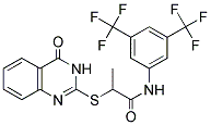 N-(3,5-BIS(TRIFLUOROMETHYL)PHENYL)-2-(4-OXO(3-HYDROQUINAZOLIN-2-YLTHIO))PROPANAMIDE Struktur