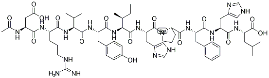 AC-ASP-ARG-VAL-TYR-ILE-HIS-PRO-PHE-HIS-LEU-OH Struktur