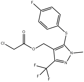 [5-[(4-FLUOROPHENYL)SULFANYL]-1-METHYL-3-(TRIFLUOROMETHYL)-1H-PYRAZOL-4-YL]METHYL 2-CHLOROACETATE Struktur