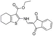 ETHYL 2-(((1,3-DIOXOINDAN-2-YLIDENE)METHYL)AMINO)-4,5,6,7-TETRAHYDROBENZO[B]THIOPHENE-3-CARBOXYLATE Struktur