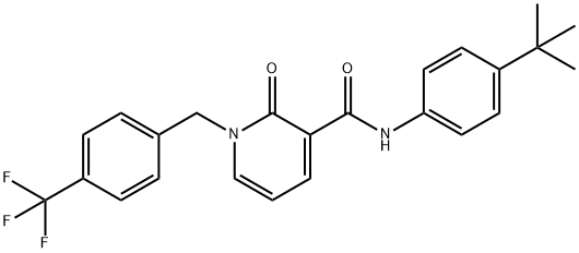 N-[4-(TERT-BUTYL)PHENYL]-2-OXO-1-[4-(TRIFLUOROMETHYL)BENZYL]-1,2-DIHYDRO-3-PYRIDINECARBOXAMIDE Struktur