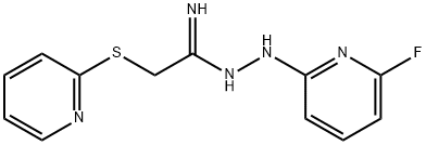 N'-(6-FLUORO-2-PYRIDINYL)-2-(2-PYRIDINYLSULFANYL)ETHANEHYDRAZONAMIDE Struktur