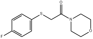 2-[(4-FLUOROPHENYL)SULFANYL]-1-MORPHOLINO-1-ETHANONE Struktur