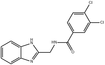 N-(1H-1,3-BENZIMIDAZOL-2-YLMETHYL)-3,4-DICHLOROBENZENECARBOXAMIDE Struktur