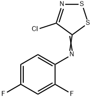 N-(4-CHLORO-5H-1,2,3-DITHIAZOL-5-YLIDEN)-2,4-DIFLUOROANILINE Struktur