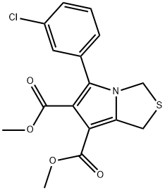 DIMETHYL 5-(3-CHLOROPHENYL)-1H-PYRROLO[1,2-C][1,3]THIAZOLE-6,7-DICARBOXYLATE Struktur