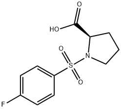 1-[(4-FLUOROPHENYL)SULFONYL]-2-PYRROLIDINECARBOXYLIC ACID Struktur